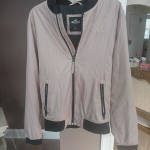 Hollister Women's Beige Bomber Jacket